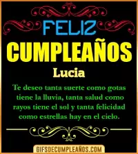 GIF Frases de Cumpleaños Lucia